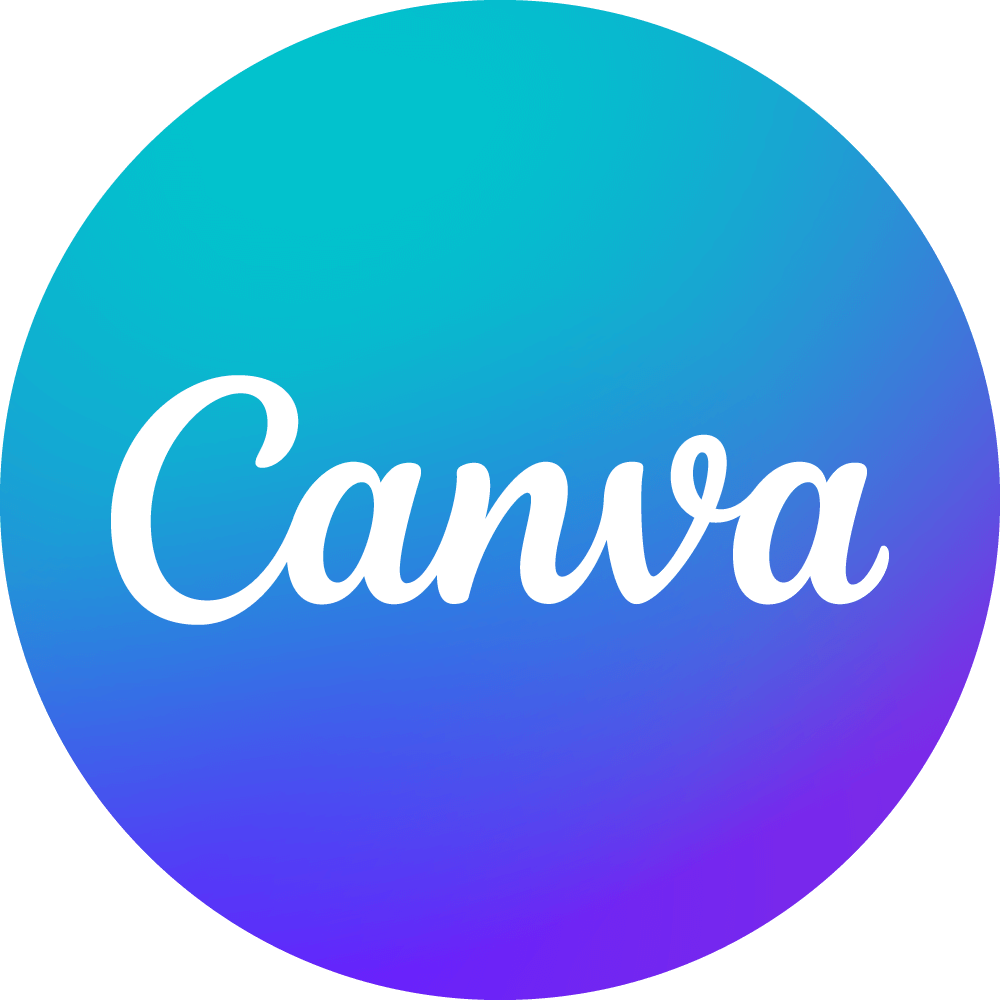 Canva icon representing the graphic design tool used by Phoebe Tampos as a virtual assistant for creating social media graphics, presentations, and visual content