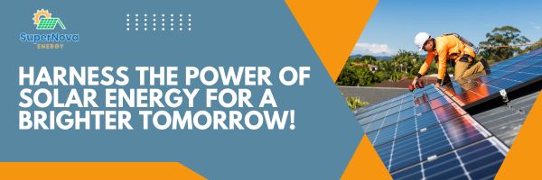 Email header design for SuperNova Energy showing a solar energy message banner with strong call-to-action for email marketing.