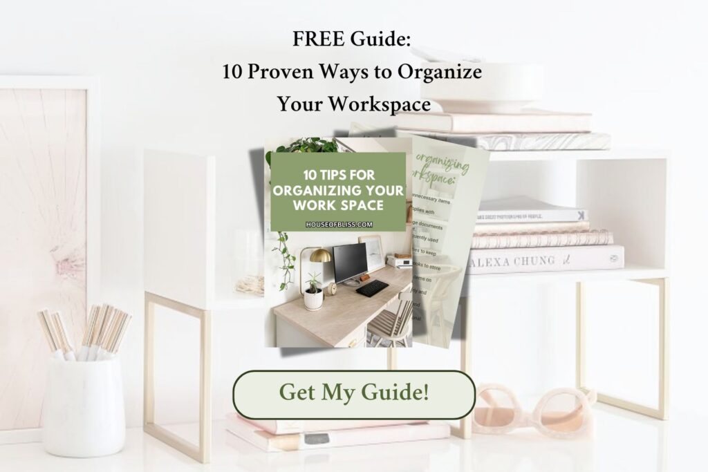 Opt-in form design mock-up offering free downloadable guide for workspace organization