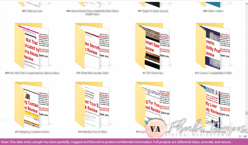Thumbnail folders showing completed image creation and organization.