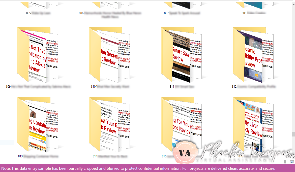 Thumbnail folders showing completed image creation and organization.